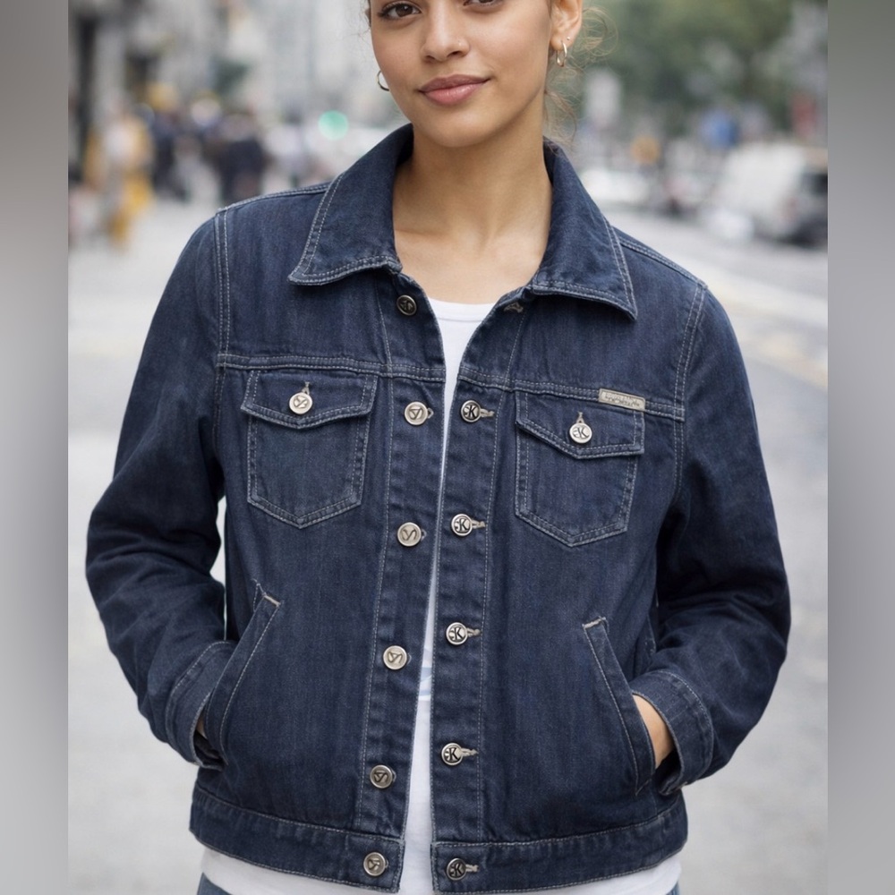 Vintage CK Calvin‎ Klein Dark Wash Jean Jacket 90's Size Medium